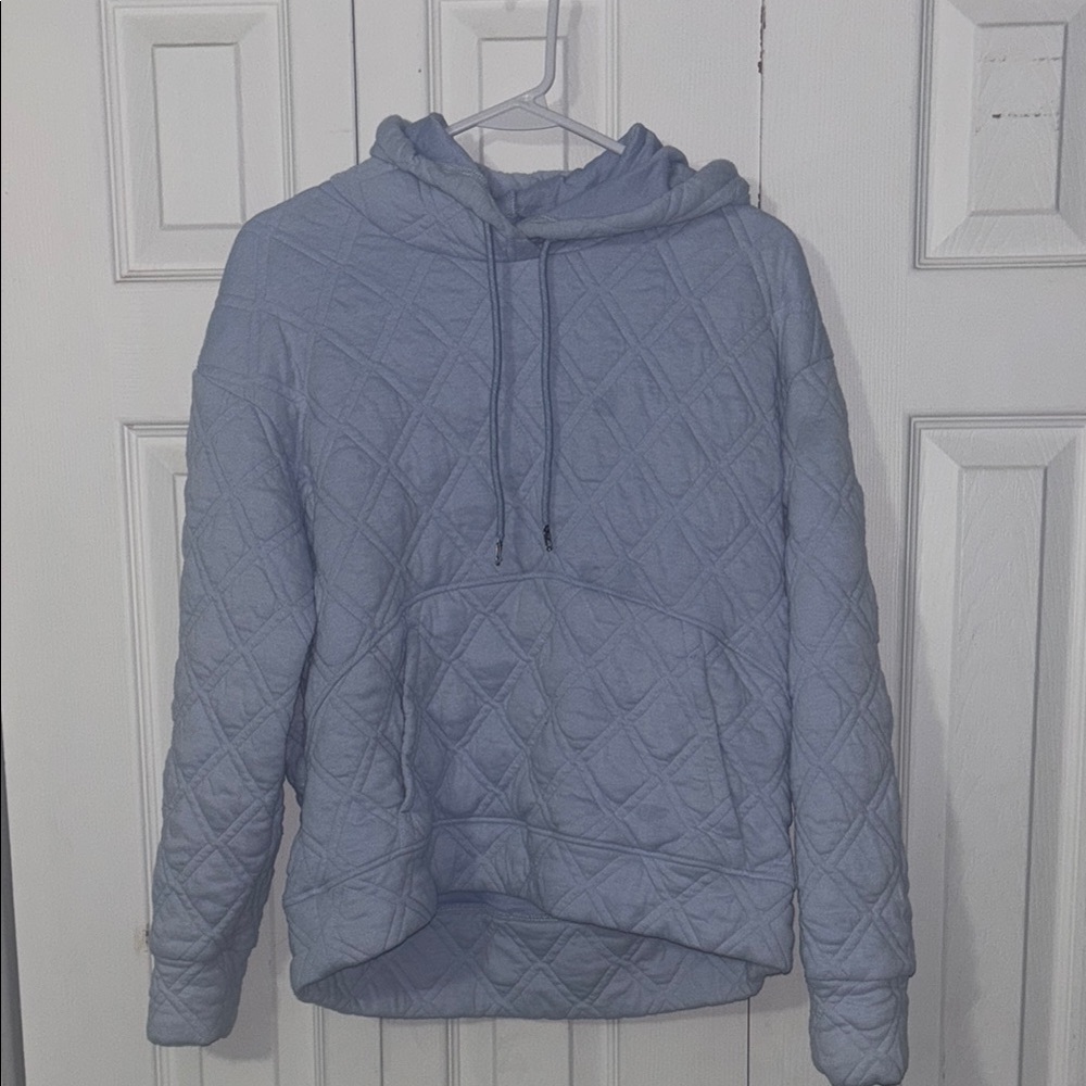 Quilted Blue Hoodie